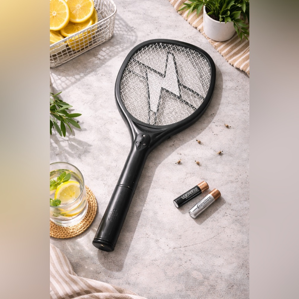 Battery Operated Bug Zapper Swatter – Black | Brand New!